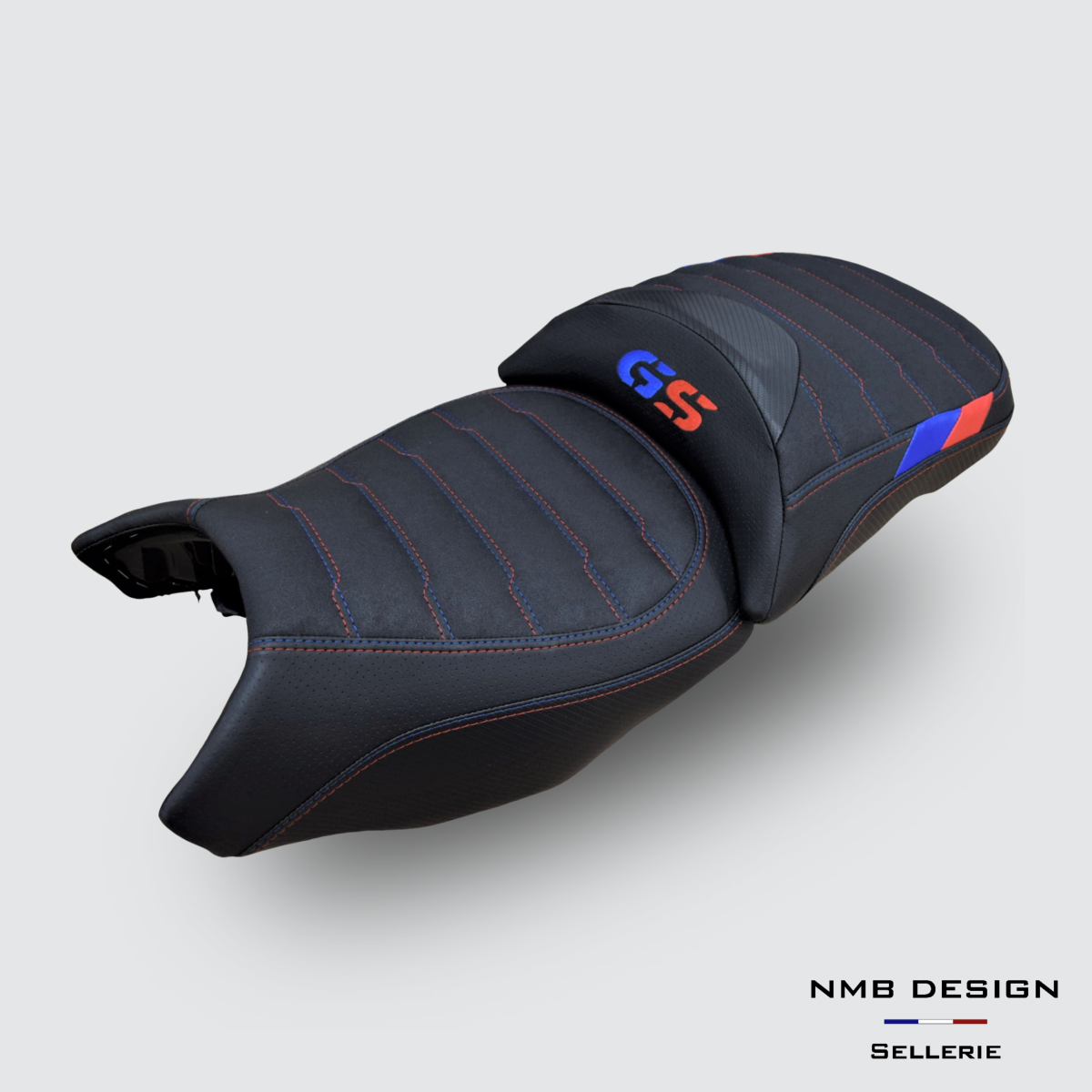 Housse de selle Design Entrelacé Bleu et Rouge BMW GS 1200/1250, 