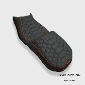 Housse de selle BMW GS 1200/1250 Nid D'abeille 2 Orange